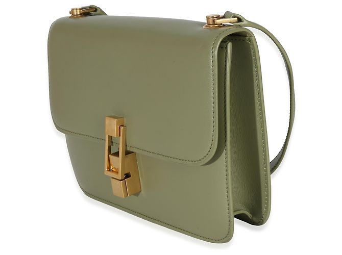 Borsa Le Carre in pelle di vitello liscia verde chiaro di Saint Laurent - vista 3