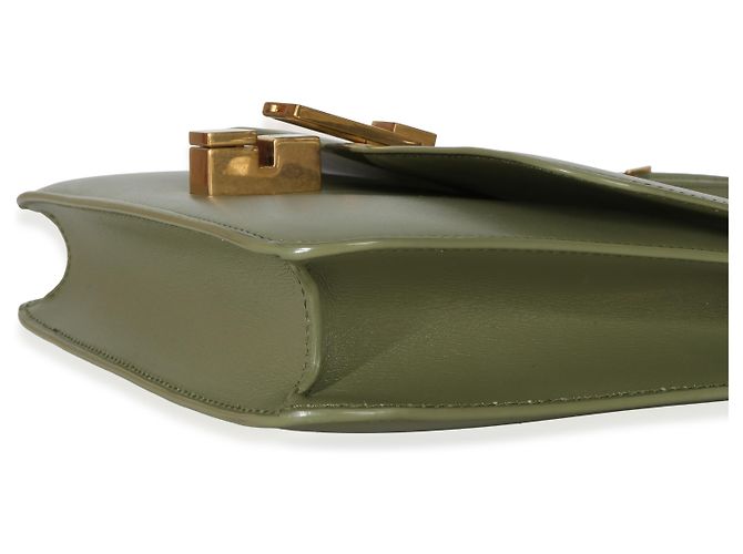 Borsa Le Carre in pelle di vitello liscia verde chiaro di Saint Laurent - vista 7