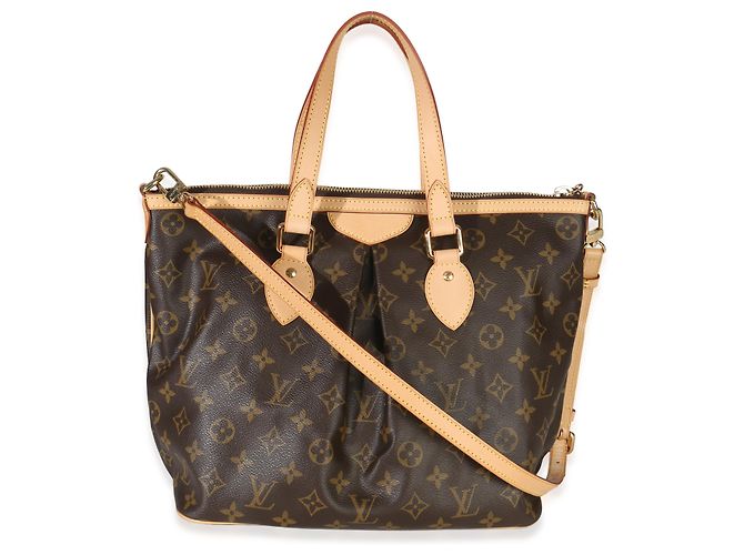 Borsa Palermo PM in tela Monogram Louis Vuitton Marrone - vista 2