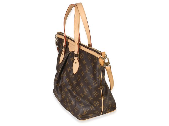 Borsa Palermo PM in tela Monogram Louis Vuitton Marrone - vista 3