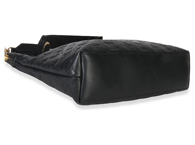 Borsa Hobo Coussin MM in pelle di agnello nera con monogramma in rilievo Louis Vuitton Nero - vista 2