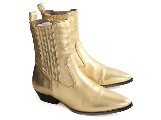 Autre Marque Botas doradas Dorado - vista 3