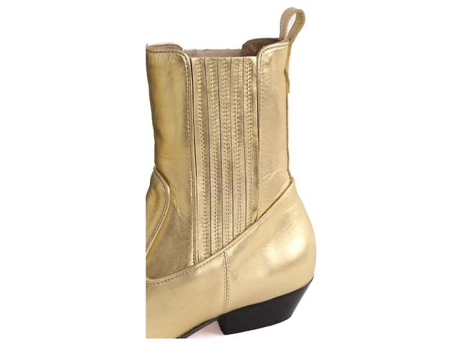 Autre Marque Botas doradas Dorado - vista 4
