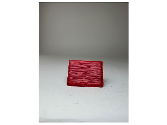 Vintage Louis Vuitton Epi Leather Card Holder Red - view 10