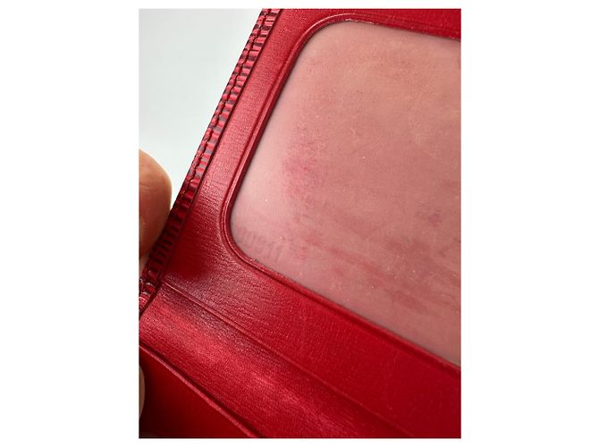 Vintage Louis Vuitton Epi Leather Card Holder Red - view 5
