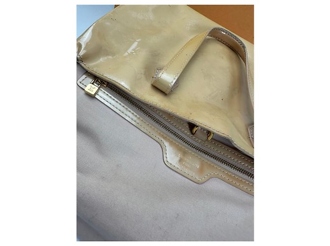 Vintage Louis Vuitton Monogram Vernis Handtasche Beige - Ansicht 4