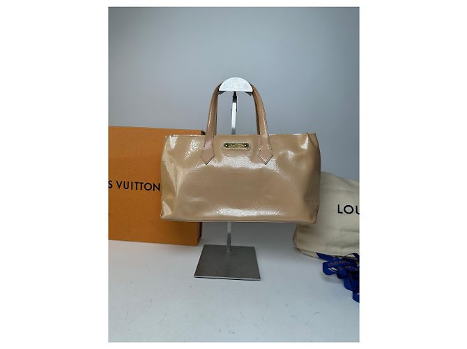 Vintage Louis Vuitton Monogram Vernis Handtasche Beige - Ansicht 5