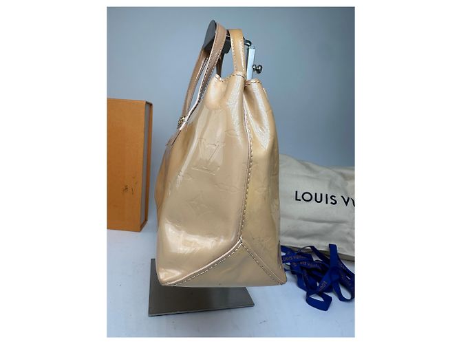 Vintage Louis Vuitton Monogram Vernis Handtasche Beige - Ansicht 6