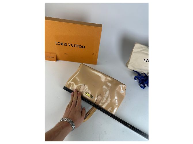 Vintage Louis Vuitton Monogram Vernis Handtasche Beige - Ansicht 7
