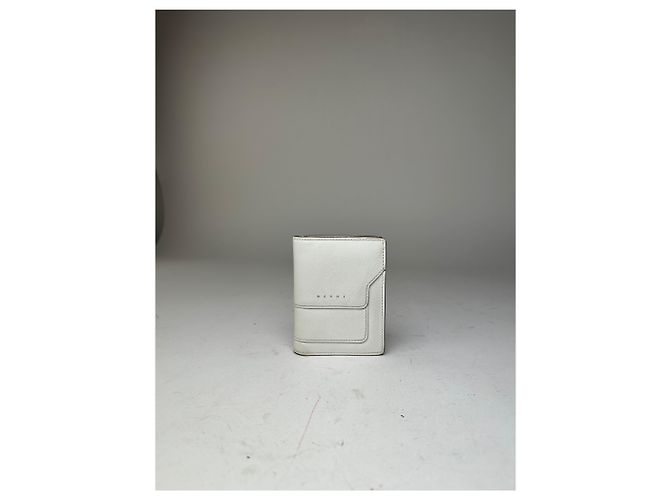 Vintage Marni Compact Wallet Saffiano Leather White - view 11