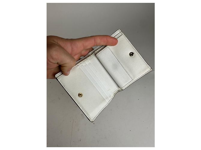 Vintage Marni Compact Wallet Saffiano Leather White - view 3