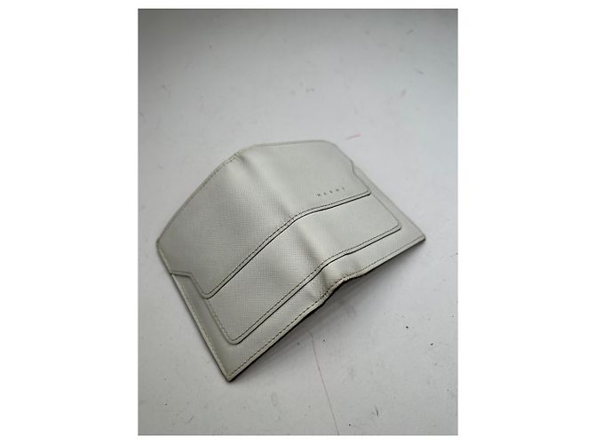 Vintage Marni Compact Wallet Saffiano Leather White - view 7