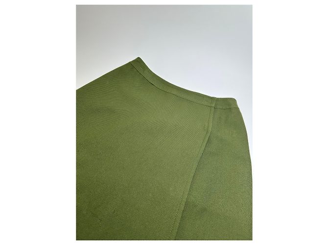 Céline Vintage Celine Wende-Wollrock olivgrün S - Ansicht 5