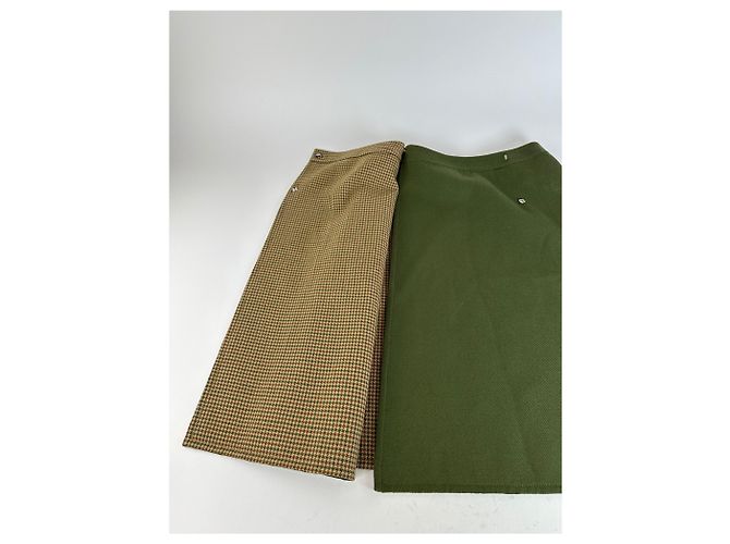 Céline Vintage Celine Wende-Wollrock olivgrün S - Ansicht 8
