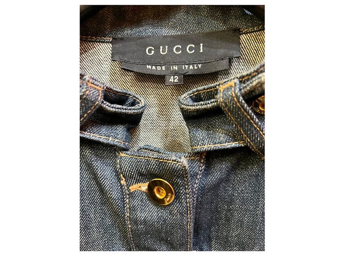 Giacca in denim blu Gucci - vista 4