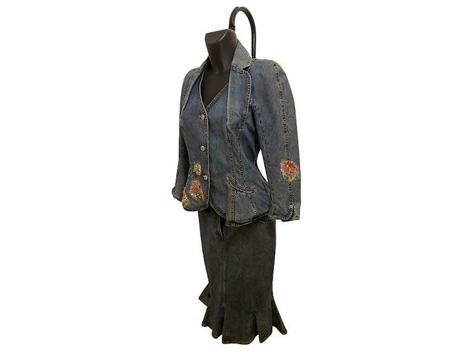 Completo giacca in denim e gonna Galliano per Dior 2005 - vista 2