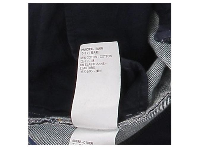 Louis Vuitton Jeans azules con cinturón de cuero - vista 7