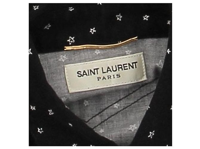Camisa Saint Laurent de algodón negra con estrellas Negro - vista 5