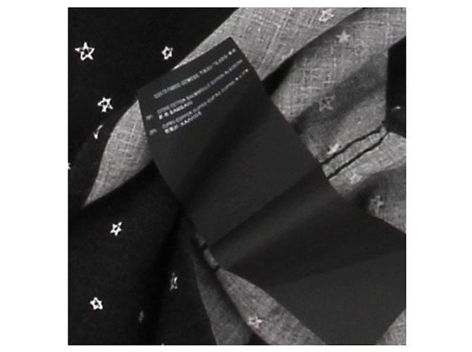 Camisa Saint Laurent de algodón negra con estrellas Negro - vista 7