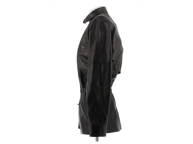Magda Butrym Black leather jacket - view 4