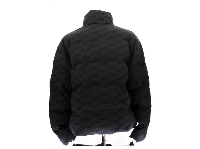 Balenciaga Giacca nera con stampa Nero - vista 2