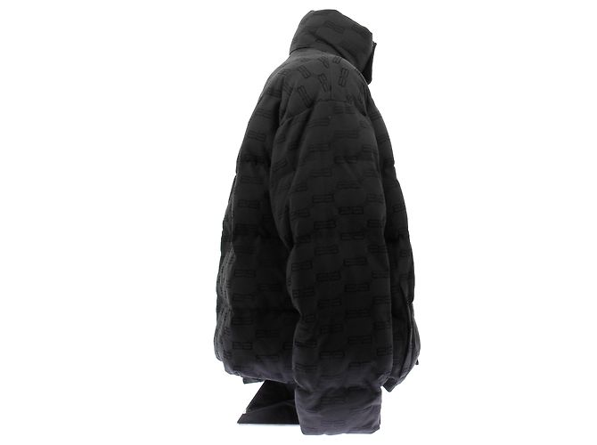 Balenciaga Giacca nera con stampa Nero - vista 3