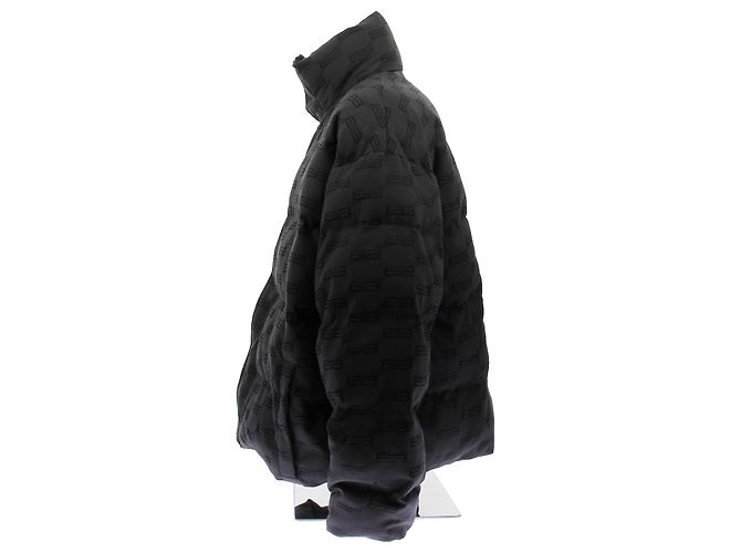 Balenciaga Giacca nera con stampa Nero - vista 4