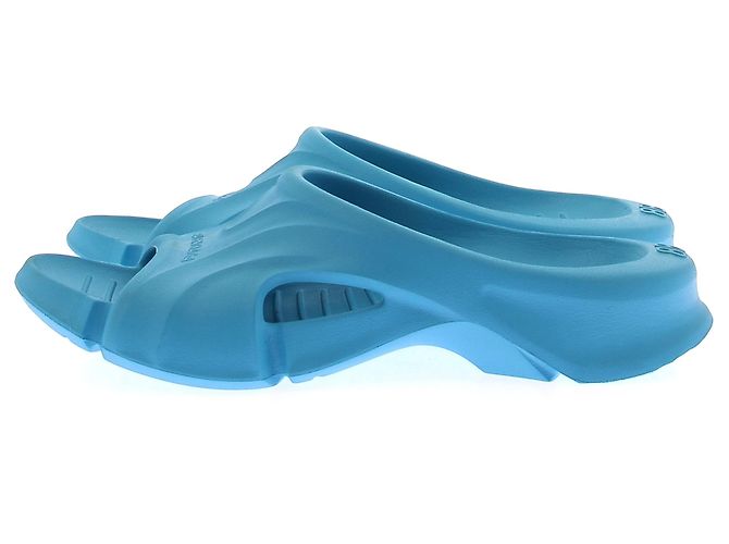 Balenciaga Mules de borracha turquesa - vista 3