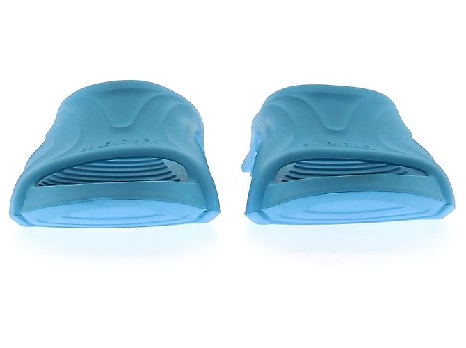 Balenciaga Mules de borracha turquesa - vista 4