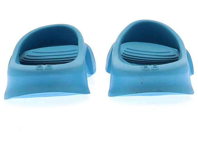 Balenciaga Mules de borracha turquesa - vista 5