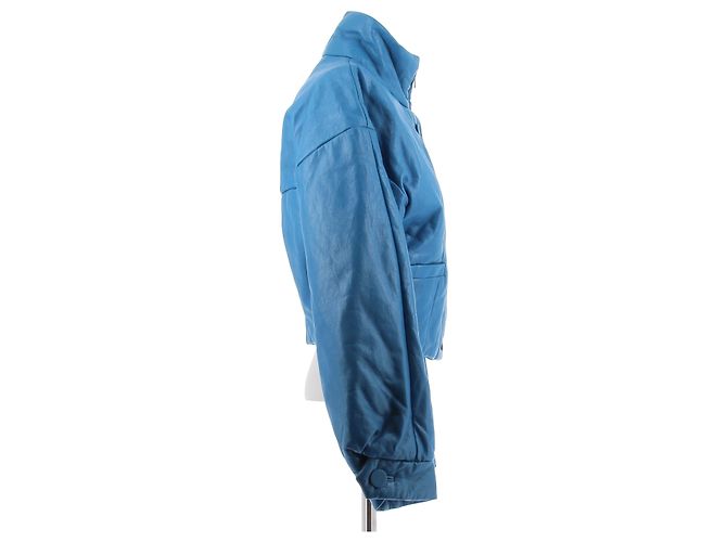 Tod's Lederjacke Blau - Ansicht 3