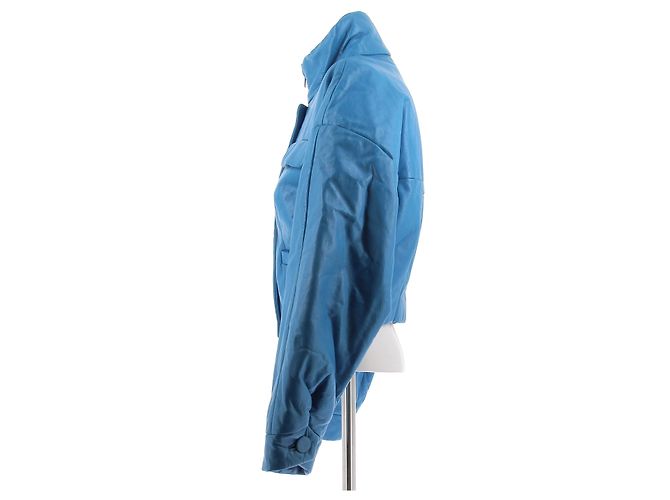 Tod's Lederjacke Blau - Ansicht 4