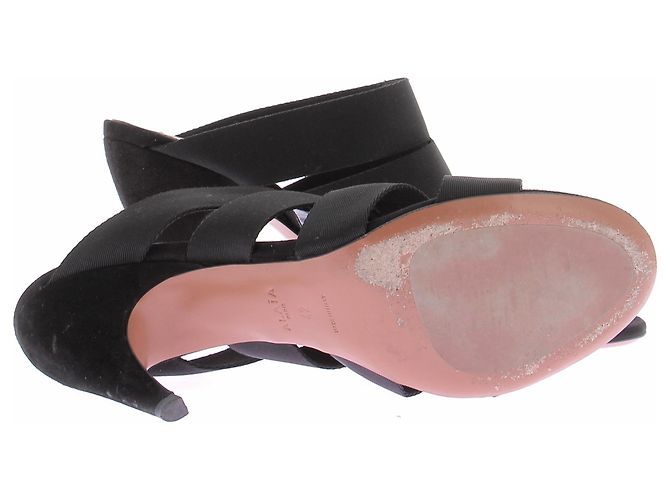 Alaïa Sandali neri con tacco Nero - vista 6