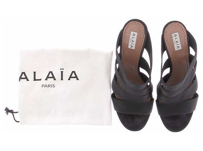 Alaïa Sandali neri con tacco Nero - vista 7