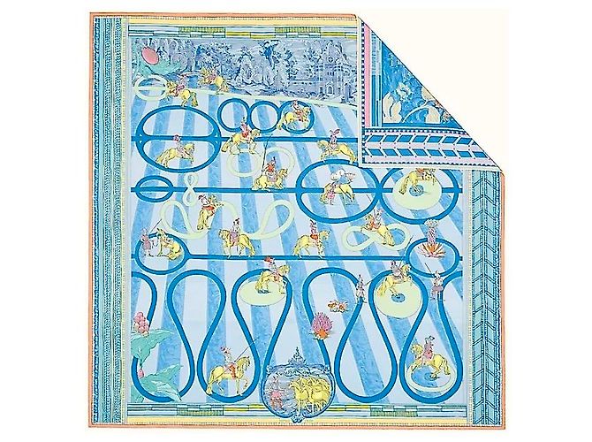 Hermès Ermete : quadrato a righe "Passate e serpentine" 90X90 cm Multicolore - vista 3