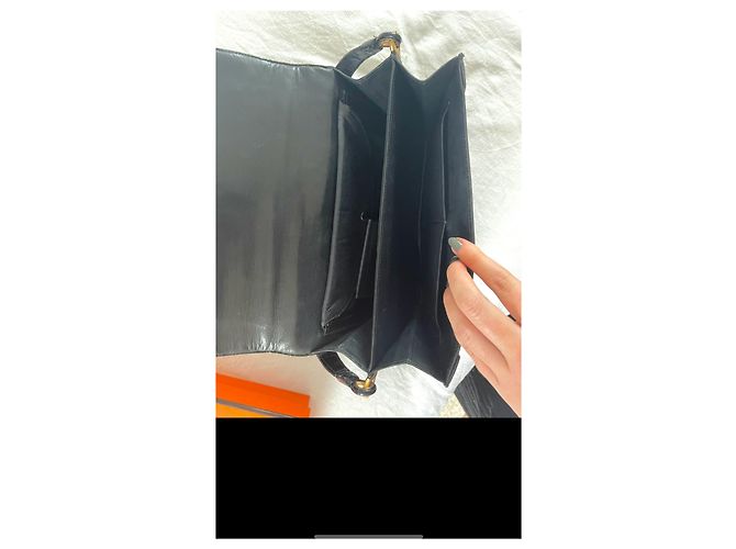Borsa Hermès, coccodrillo, Modello Cordeliere / CORDEAU Nero - vista 15