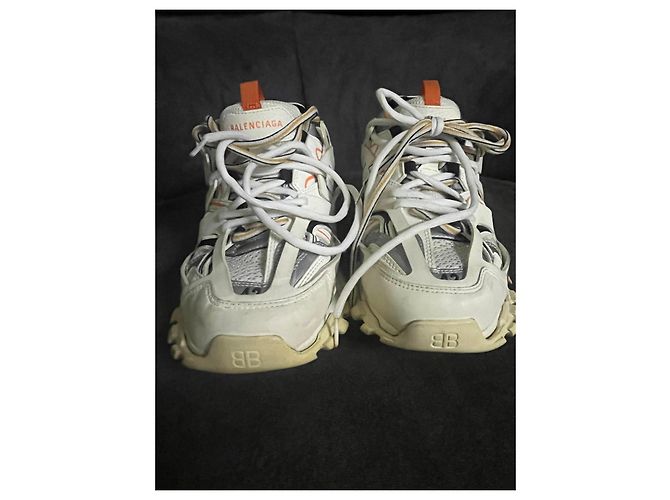 Sneakers Track Balenciaga Nero Bianco Arancione Grigio - vista 10