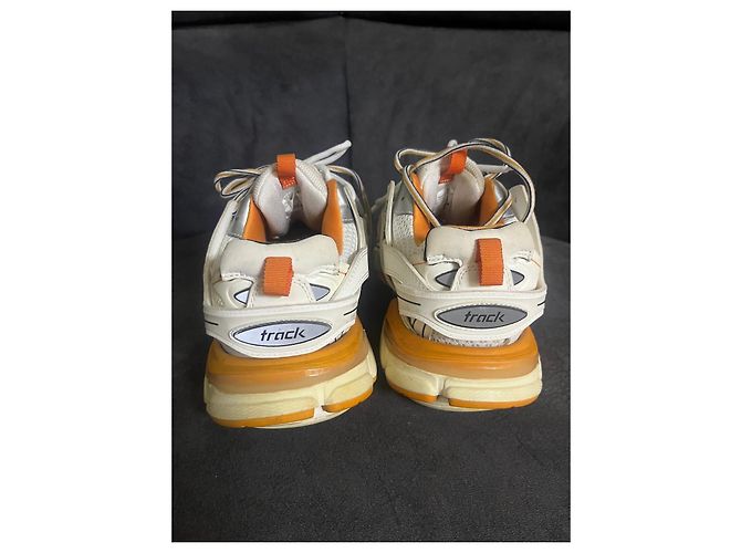 Sneakers Track Balenciaga Nero Bianco Arancione Grigio - vista 4
