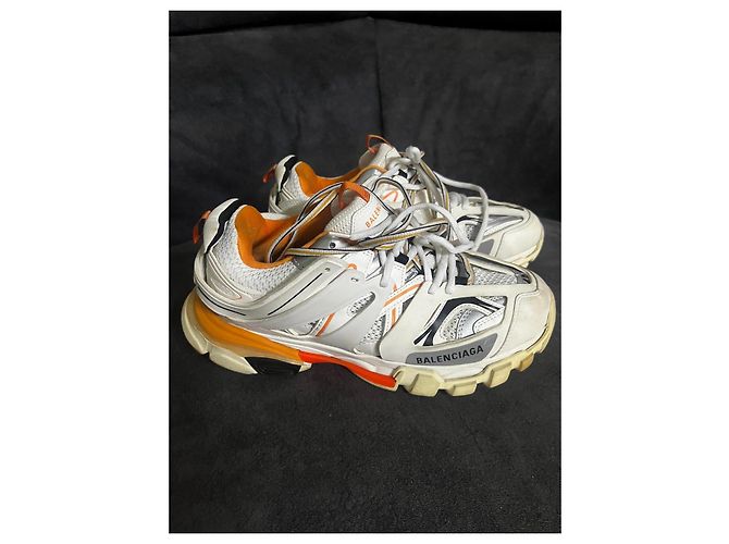 Sneakers Track Balenciaga Nero Bianco Arancione Grigio - vista 5