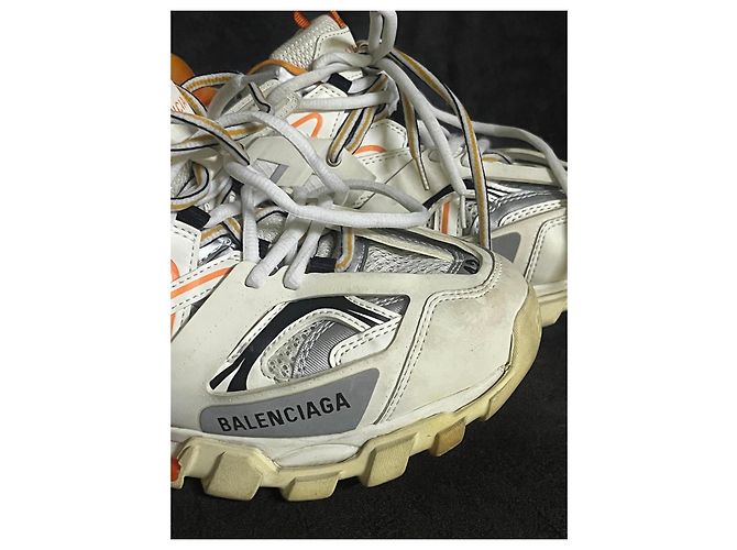 Sneakers Track Balenciaga Nero Bianco Arancione Grigio - vista 9