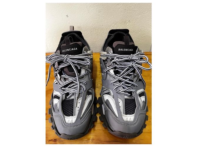 Sneakers Track Balenciaga Nero Bianco Grigio - vista 3