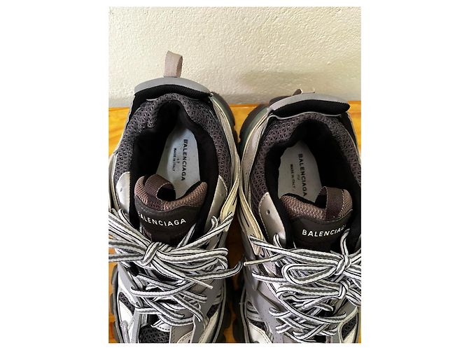 Sneakers Track Balenciaga Nero Bianco Grigio - vista 6