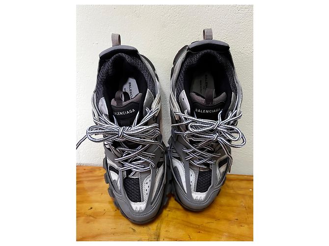 Sneakers Track Balenciaga Nero Bianco Grigio - vista 7
