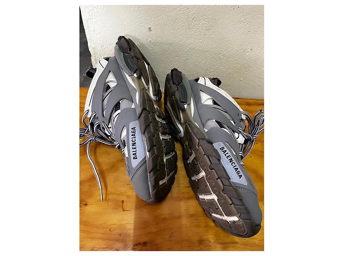 Sneakers Track Balenciaga Nero Bianco Grigio - vista 8