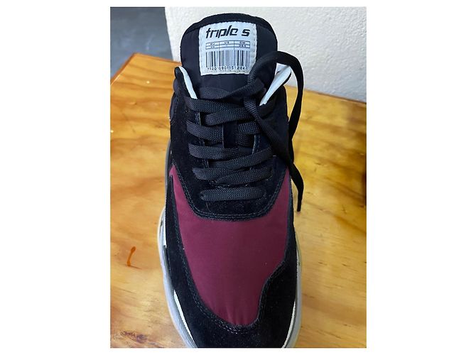 Sneakers Triple S Balenciaga Nero Bordò - vista 11