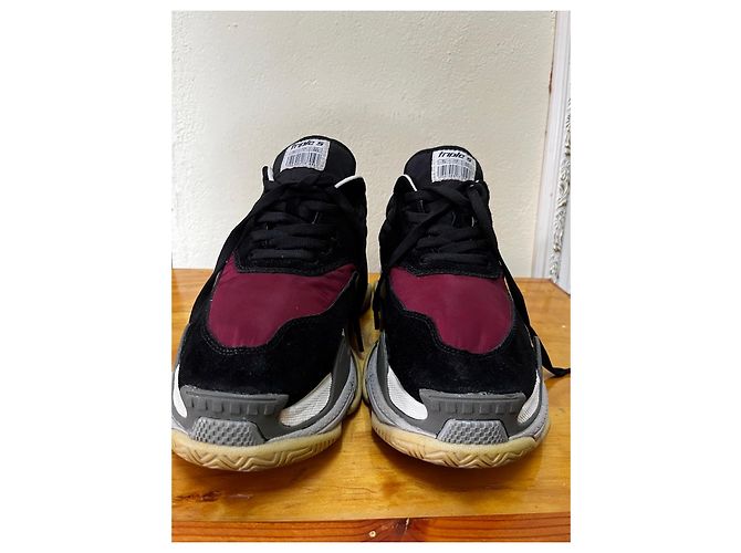 Sneakers Triple S Balenciaga Nero Bordò - vista 4