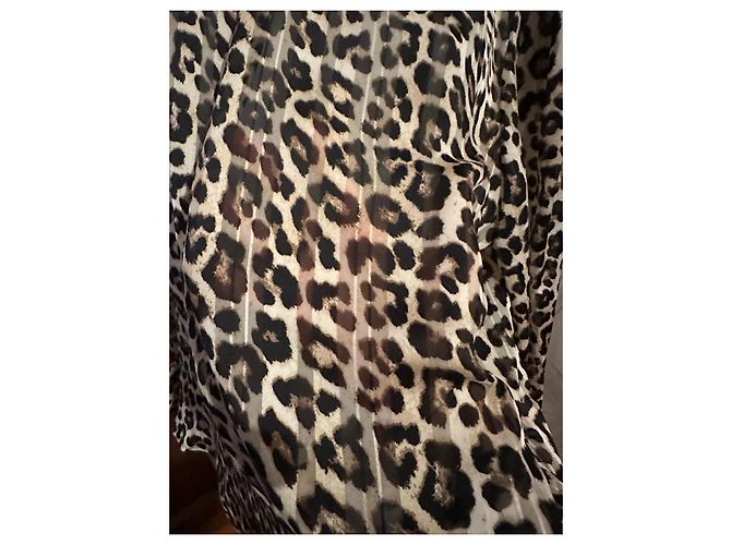 Autre Marque H&M Leoprint-Bluse Braun Schwarz Weiß Leopardenprint - Ansicht 7