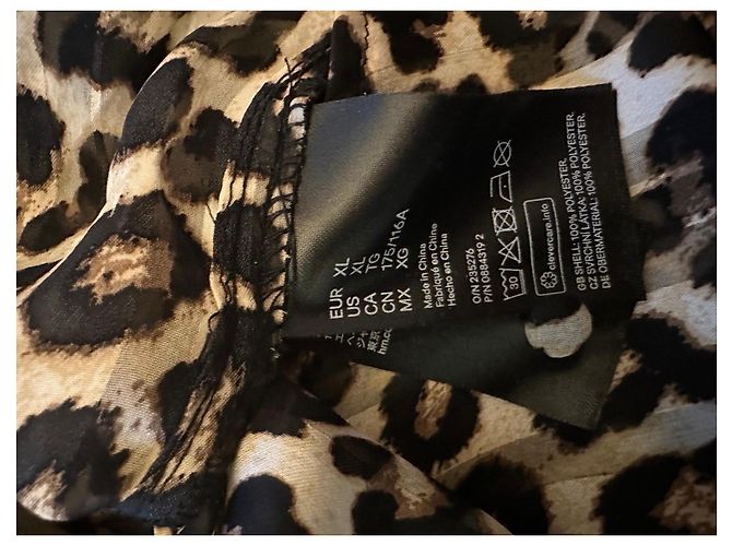 Autre Marque H&M Leoprint-Bluse Braun Schwarz Weiß Leopardenprint - Ansicht 8