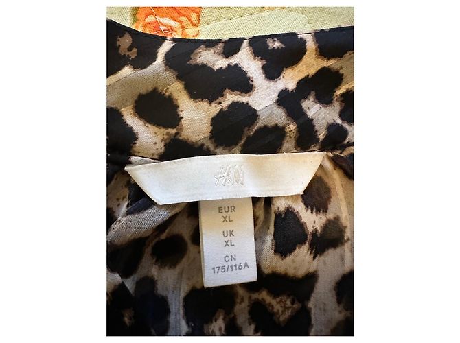 Autre Marque H&M Leoprint-Bluse Braun Schwarz Weiß Leopardenprint - Ansicht 9