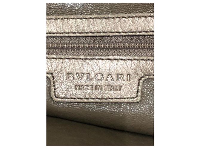 Borsa tote in pelle Bulgari Taupe - vista 13